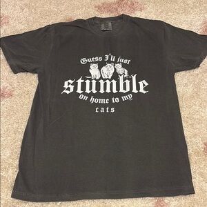 Cat Print Comfort Colors Tee